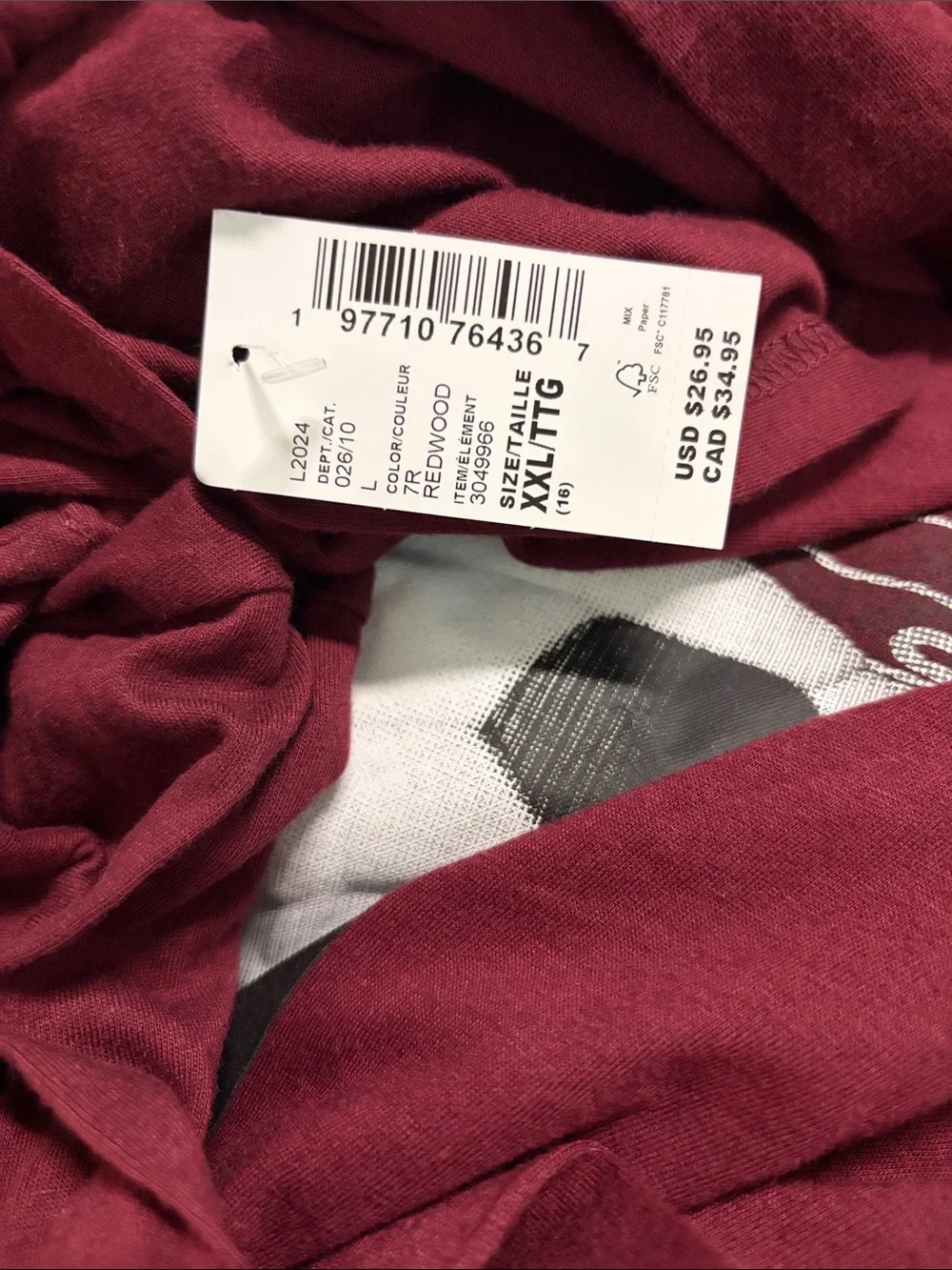 The Children's Place Maroon Sports Graphic Hoodie Shirt